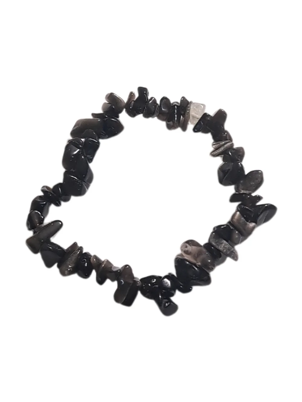 Black Hematite Chip Stretch Bracelet. NWOT